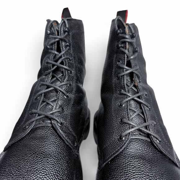 Allen Edmonds First Avenue Lace Up Boots Mens Sz 15 Black Pebbled Leather USA main image 5